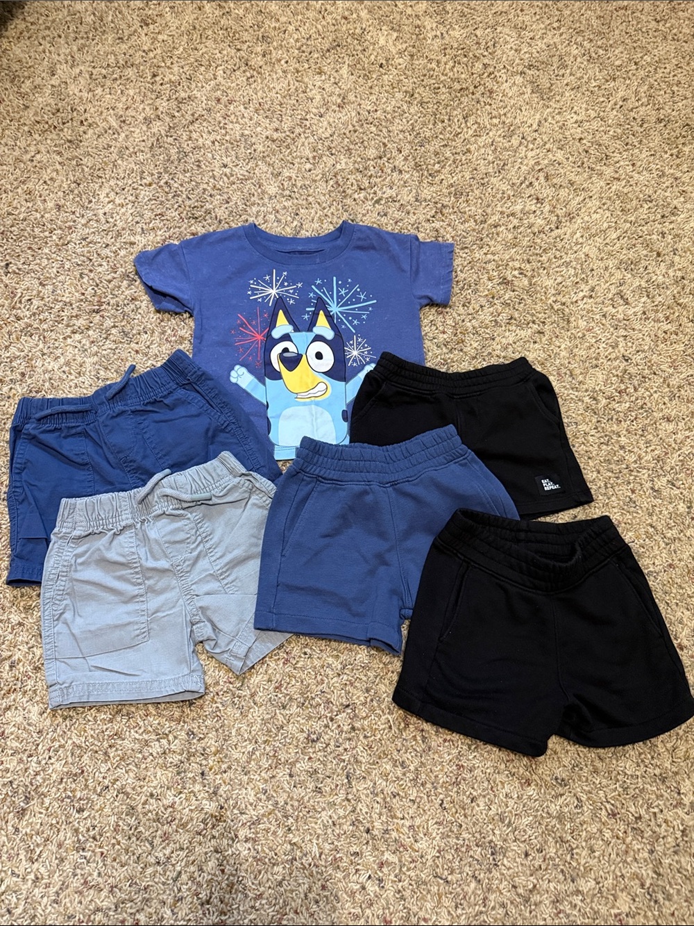 Bluey print T-Shirt with Mixed Shorts Set